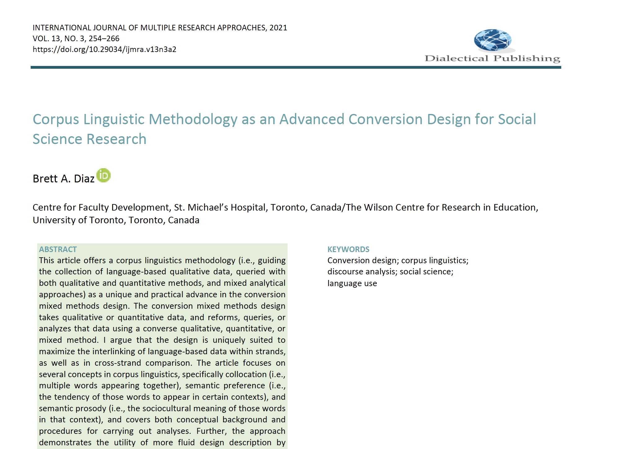 Corpus　Design　Advanced　an　Linguistic　03.　–　IJMRA　as　Research　Conversion　Social　for　Science　13(3).　Methodology