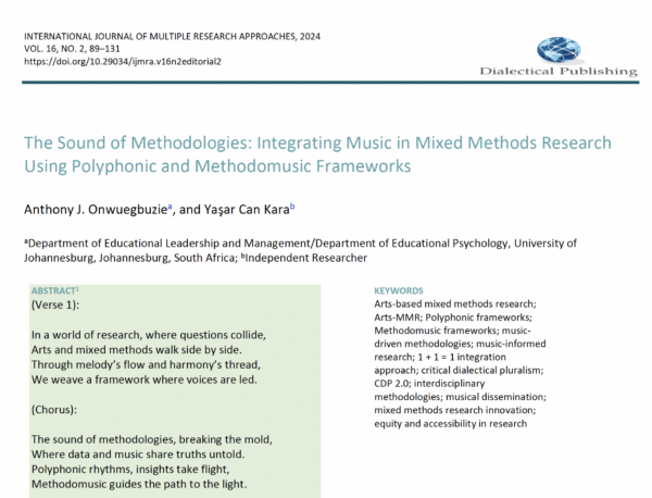 16(2). 03. The Sound of Methodologies: Integrating Music in Mixed Methods Research Using Polyphonic and Methodomusic Frameworks