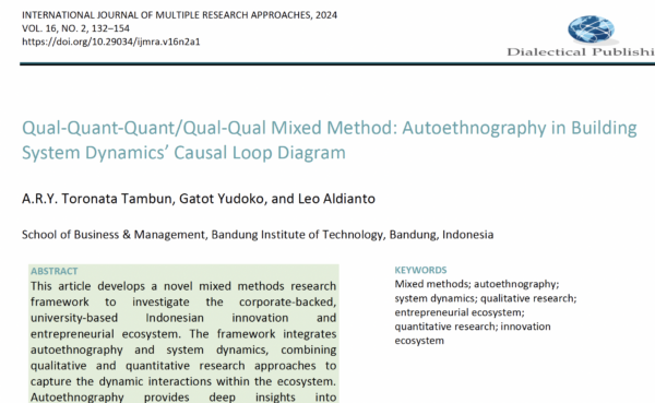 16(2). 04. Qual-Quant-Quant/Qual-Qual Mixed Method: Autoethnography in Building System Dynamics’ Causal Loop Diagram