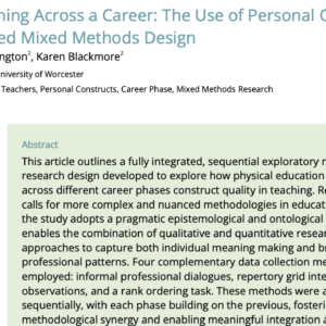 17(1). 03. Quality in Teaching Across a Career: The Use of Personal Constructs Within a Fully Integrated Mixed Methods Design