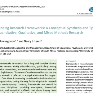 17(2). 02. Understanding Research Frameworks: A Conceptual Synthesis and Typology Across Quantitative, Qualitative, and Mixed Methods Research